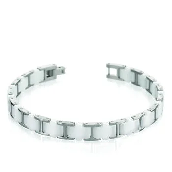 men’s leather bracelet with metal -0388-01 Boccia Titanium Bracelet