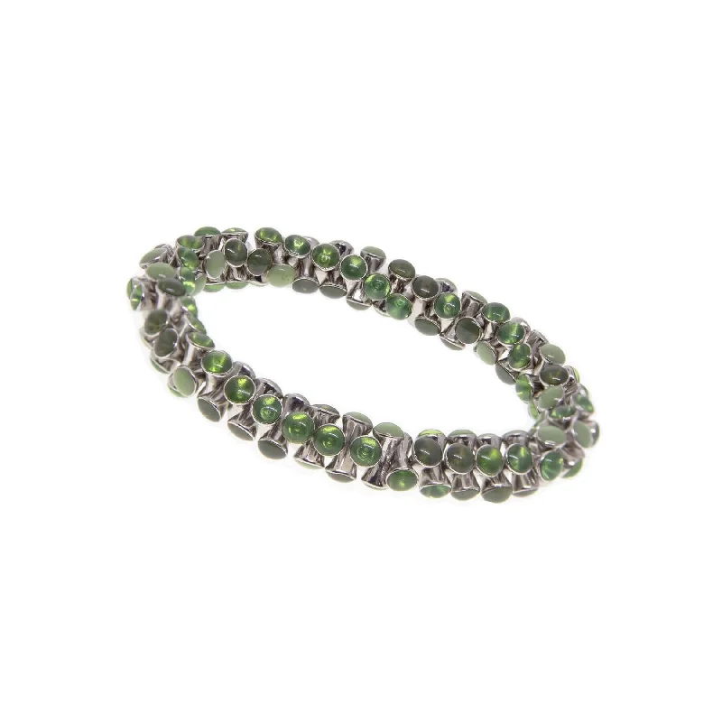 custom gemstone bracelet for gifts -1928 Jewelry Multi Green Stretch Bracelet