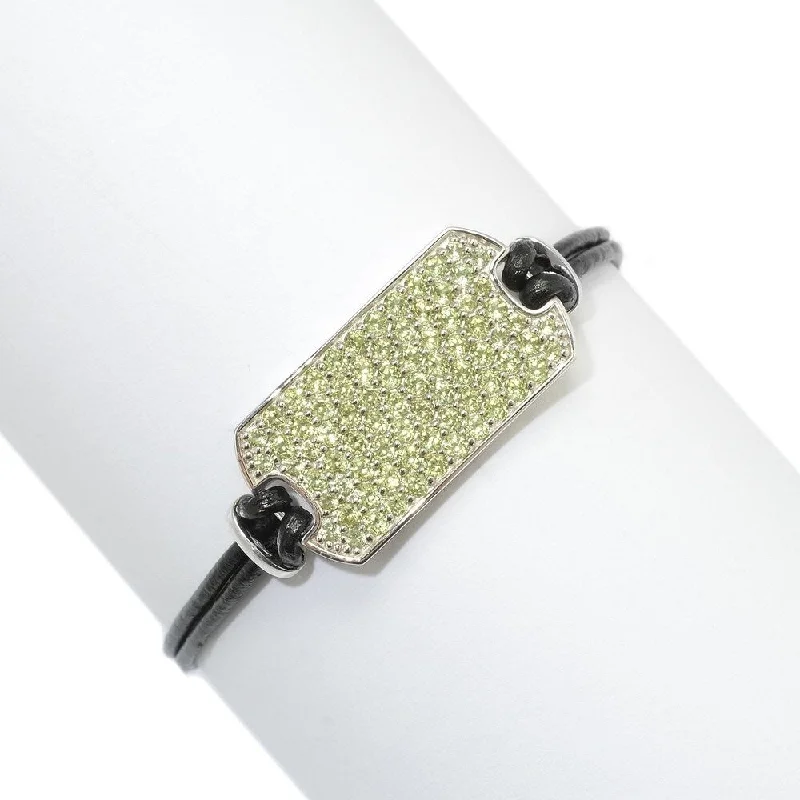 adjustable bangle bracelet for women -925 Sterling Silver Peridot Bracelet