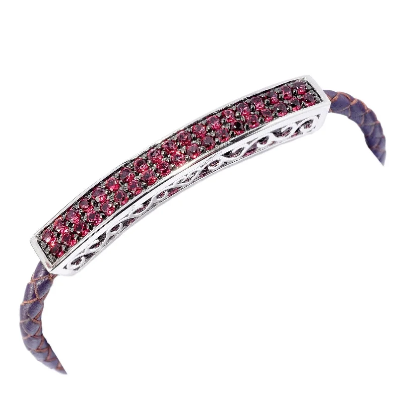 elegant bracelet for special occasions -925 Sterling Silver Rhodolite Garnet Bracelet