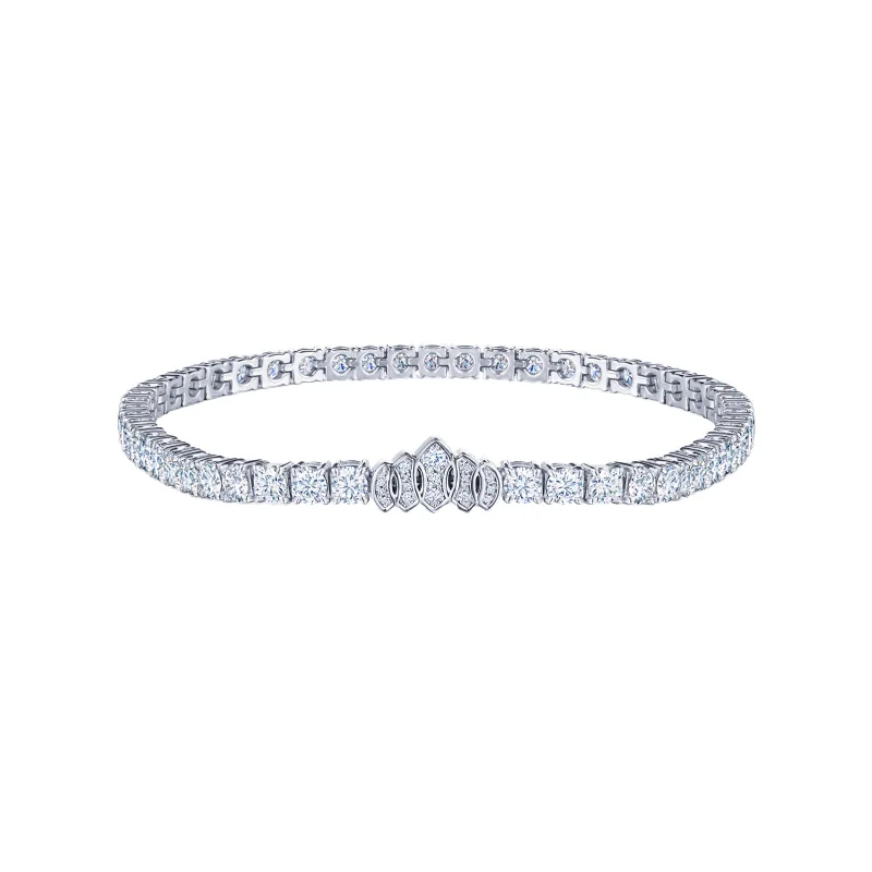 braided bracelet for women -Diamond Riviera Line Bracelet