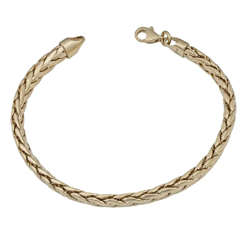 moonstone bracelet for women -Fremada 14k Yellow Gold 5.5-mm Flat Weave Bracelet (7.5 inches)