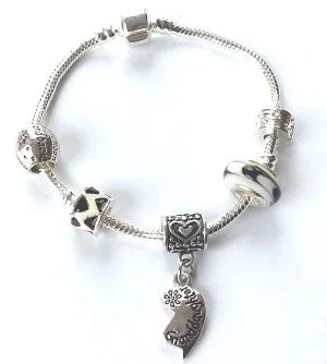 men’s cuff bracelet for fashion -Teenager's Granddaughter 'Half Heart Love Always' Silver Plated Charm Bracelet