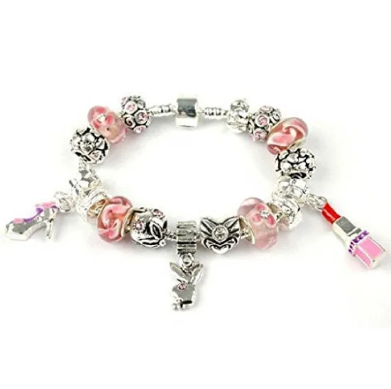 chic bracelet for daily wear -Teenager's/Tween's 'Bling-A-Ling' Silver Plated Charm Bead Bracelet