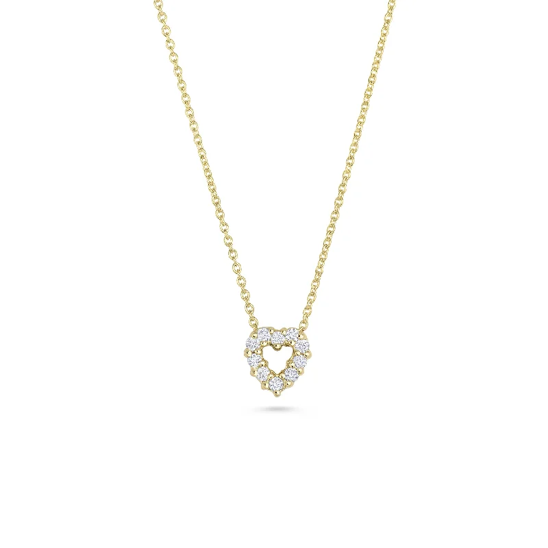 gemstone and diamond necklaces-Diamond Heart Pendant