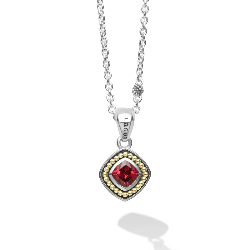 best necklaces for men-Rhodolite Garnet Pendant Necklace