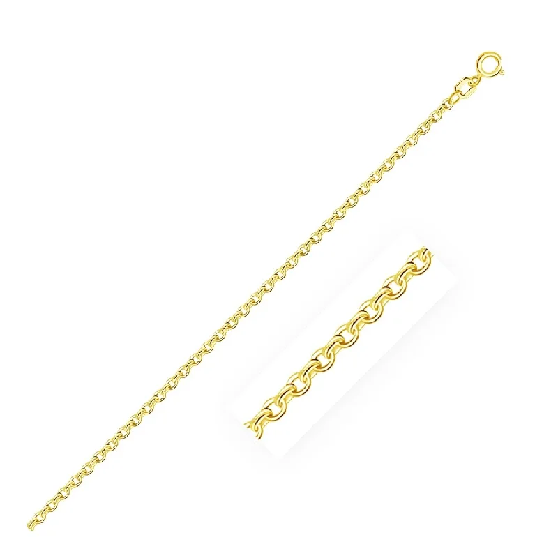 long statement necklaces-10k Yellow Gold Rolo Chain Necklace 1.9mm 16"-20" Length