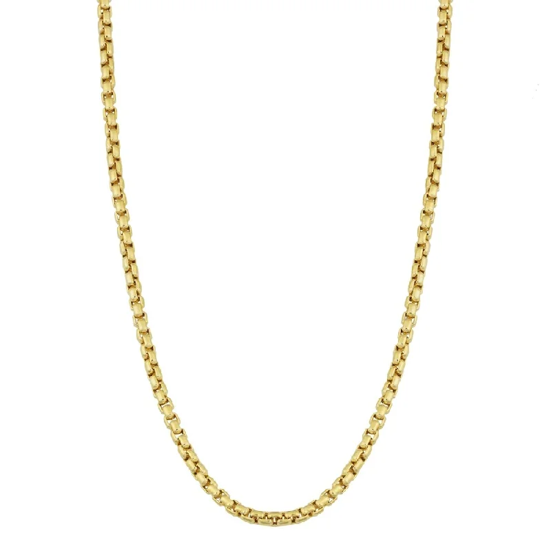 adjustable necklaces for women-14k Yellow Gold 1.8 millimeters Round Box Chain Necklace