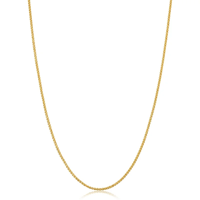 turquoise necklaces for women-14k Yellow Gold Filled 1.2 mm Round Wheat Chain Necklace for Women (14 - 30 inches)