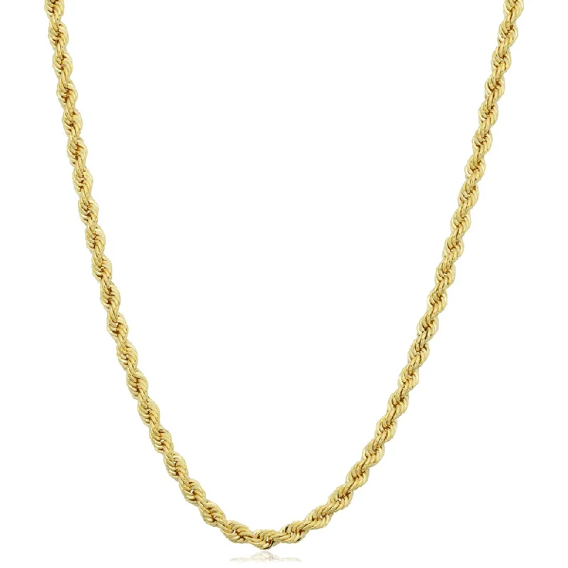 sterling silver chain necklaces-14k Yellow Gold Filled 2.1mm Rope Chain Necklace (16 - 36 inches)