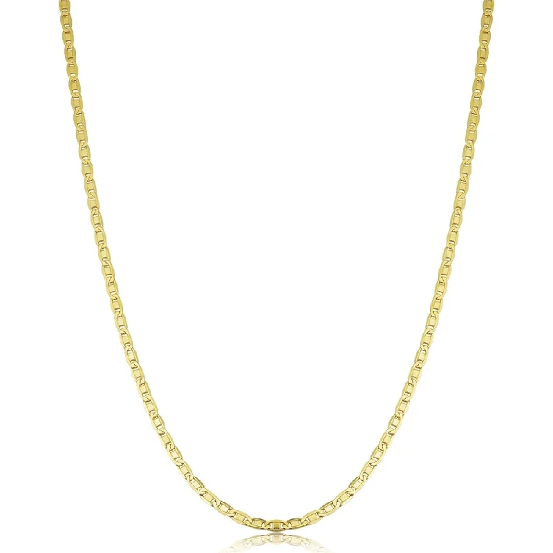 heart-shaped gold necklaces-14K Yellow Gold Filled 2.2 mm Solid Valentino Chain Necklace (16 - 30 inches)