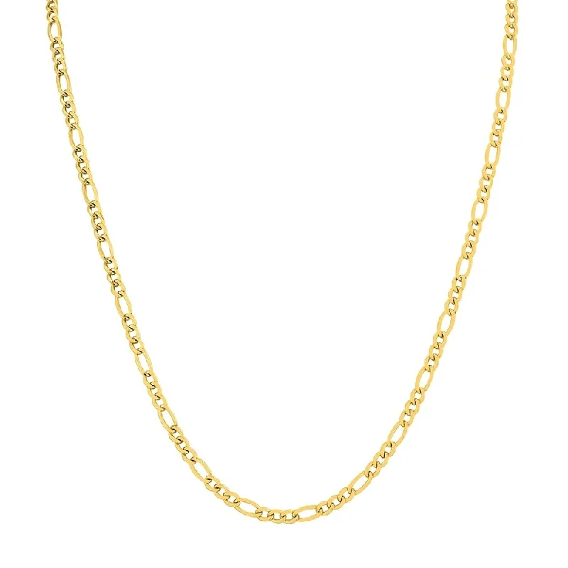 rose gold necklaces-14K Yellow Gold Filled 3.5mm Figaro Chain with Lobster Clasp - 20 Inch