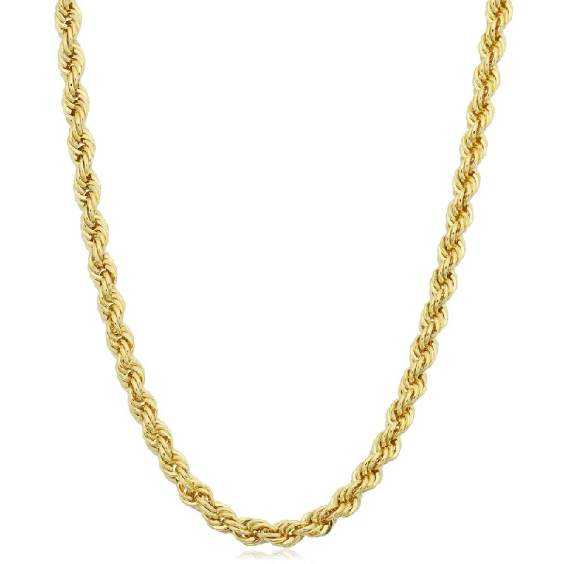 gold necklaces with pearls-14k Yellow Gold Filled Men's 3.2 mm Rope Chain Necklace (16-36 inches)