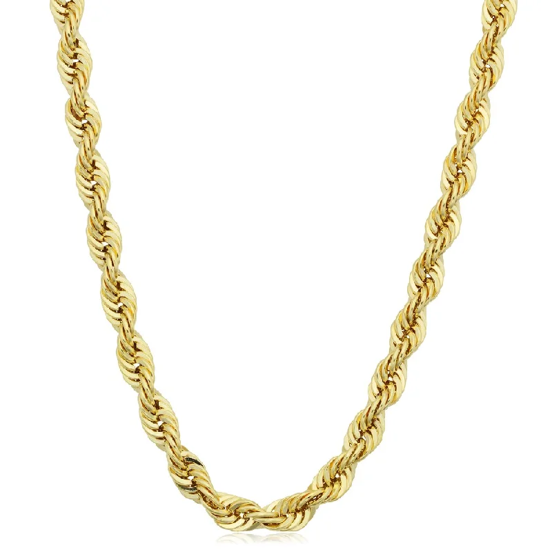 sapphire necklaces for women-14k Yellow Gold Filled Men's Rope Chain Necklace (4.2mm)