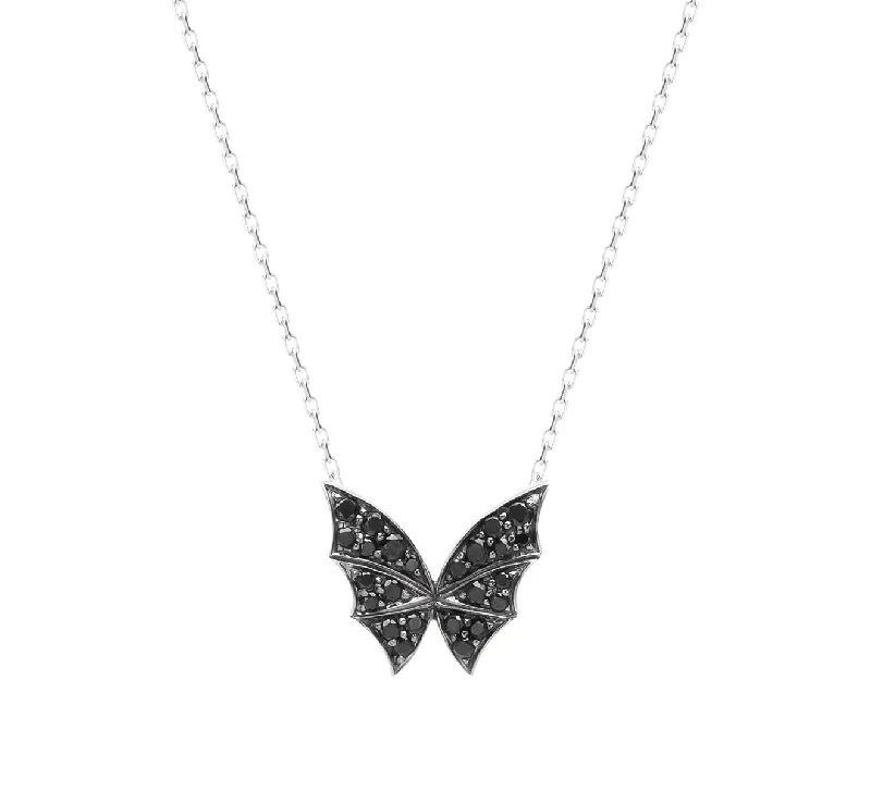 gold necklaces with diamonds-Black Diamond Fly by Night Pave Mini Necklace