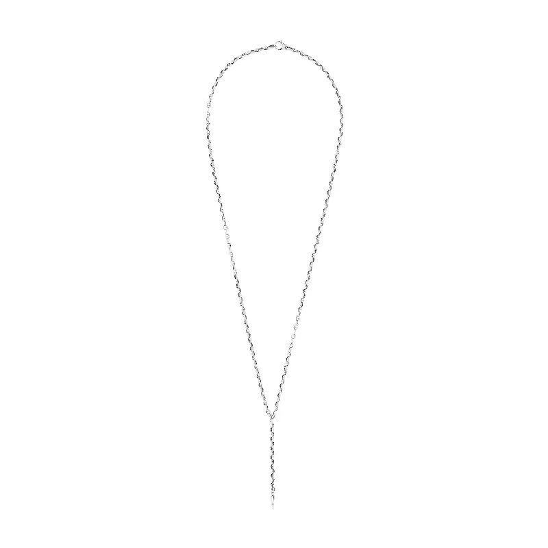 sterling silver chain necklaces-Classic Thorn Lariat Necklace