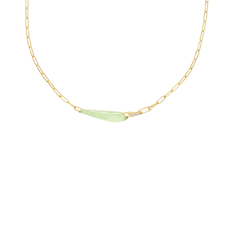 unique necklaces for women-Crystal Haze Shard Slimline Linked Choker in Chrysolemon