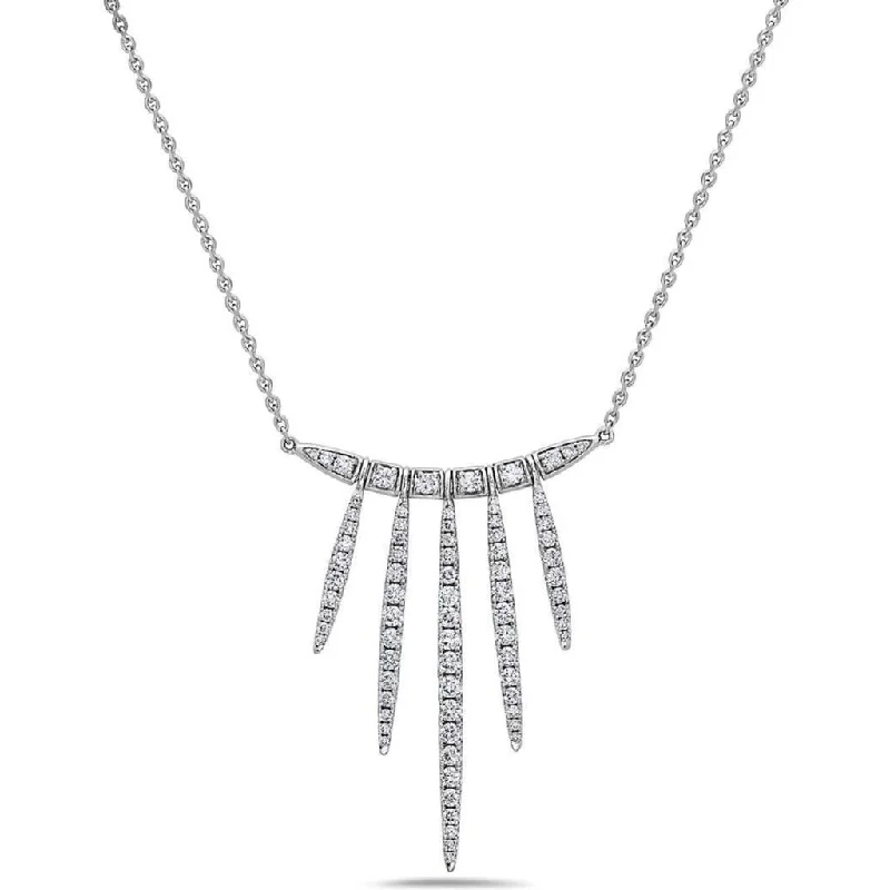 luxury gemstone necklaces-Diamond Fireworks Necklace