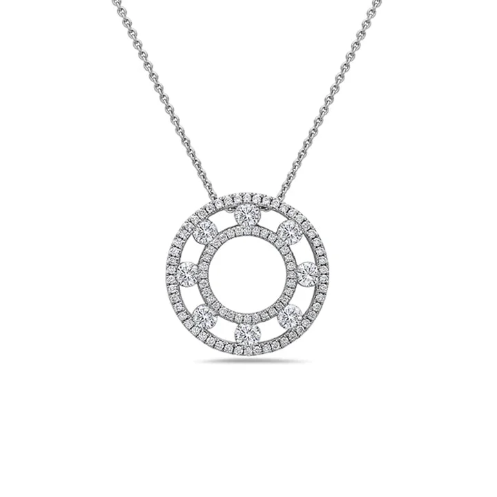 moonstone necklaces-Diamond Precious Pastel Circle Pendant