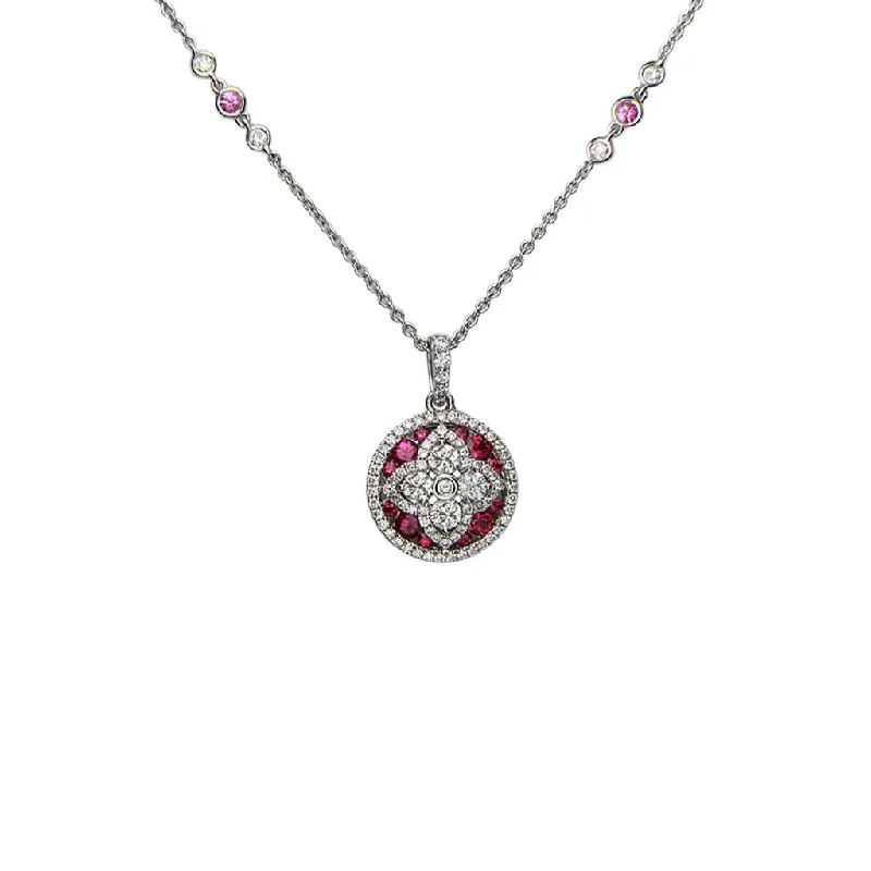 best necklaces for men-Diamond and Ruby Pendant