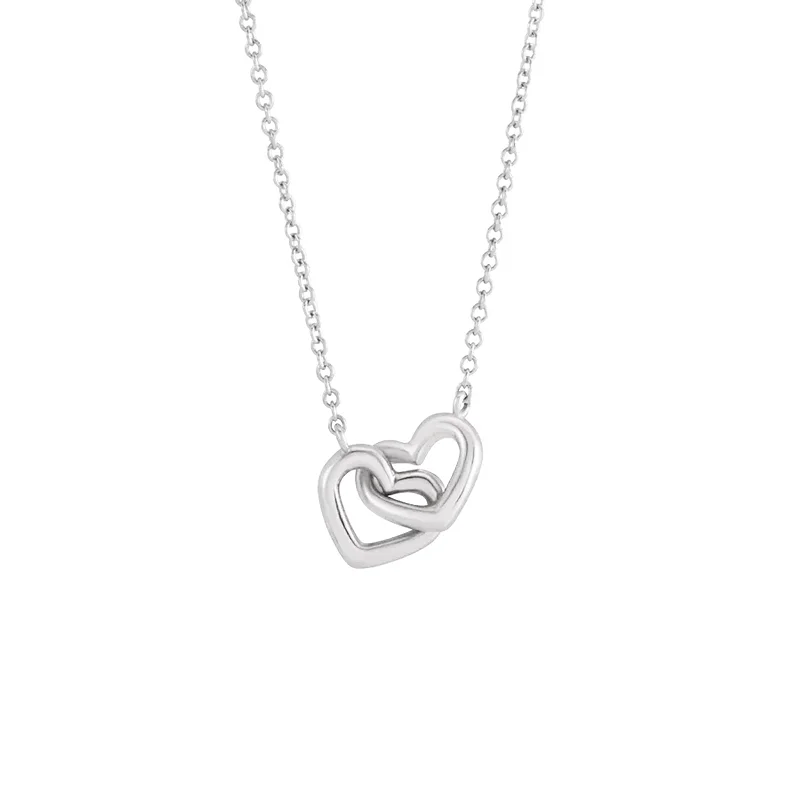 zodiac necklaces for women-Interlocking Hearts Necklace