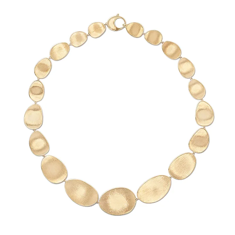 elegant gemstone necklaces-Lunaria Graduated Petal Collar Necklace