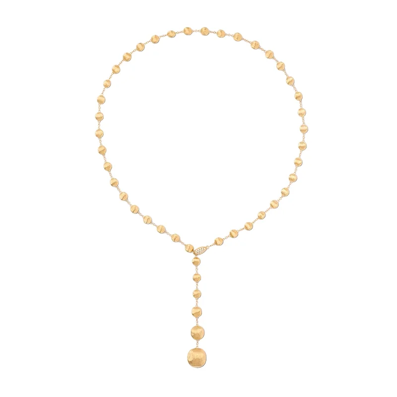 minimalist necklaces for women-Lariat Necklace With Diamond Pavé Clasp