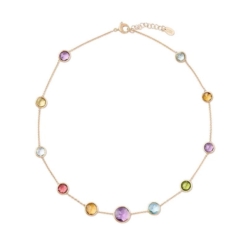 statement necklaces for women-Jaipur Short Gemstone Necklace