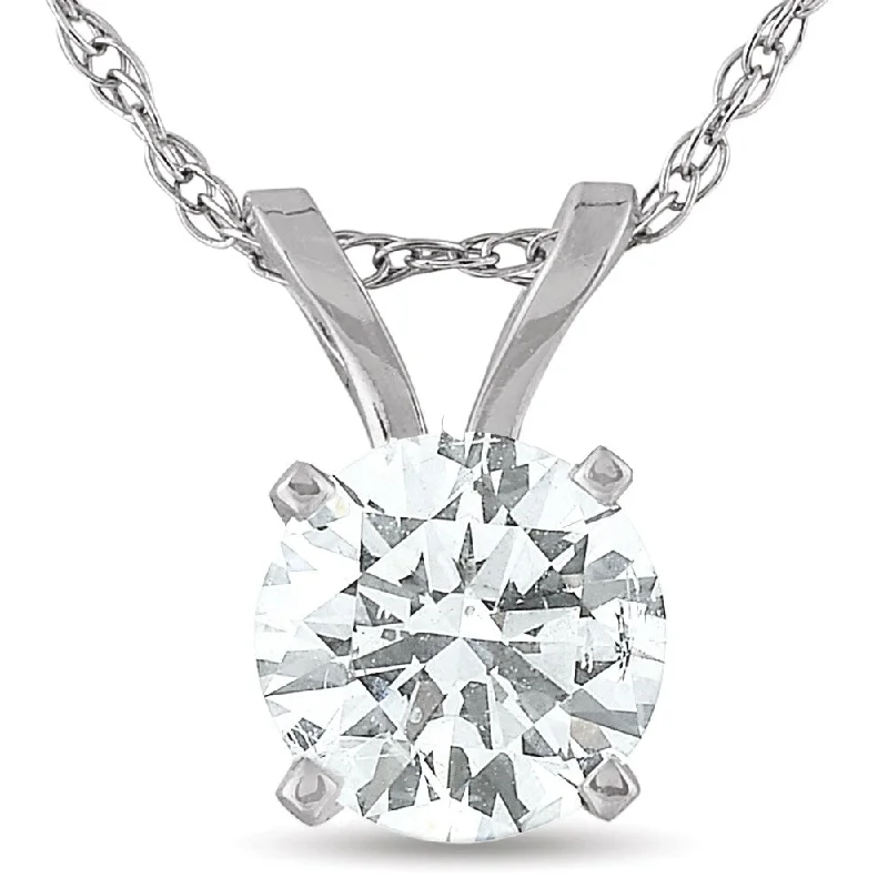 handmade necklaces for women-Certified VS Lab Grown Diamond 3/8Ct - 5/8Ct Pendant Necklace Gold