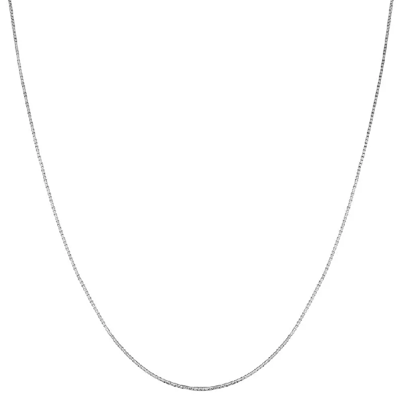 elegant pearl necklaces-Fremada 14k White Gold Box Chain Necklace (16-30 Inches)