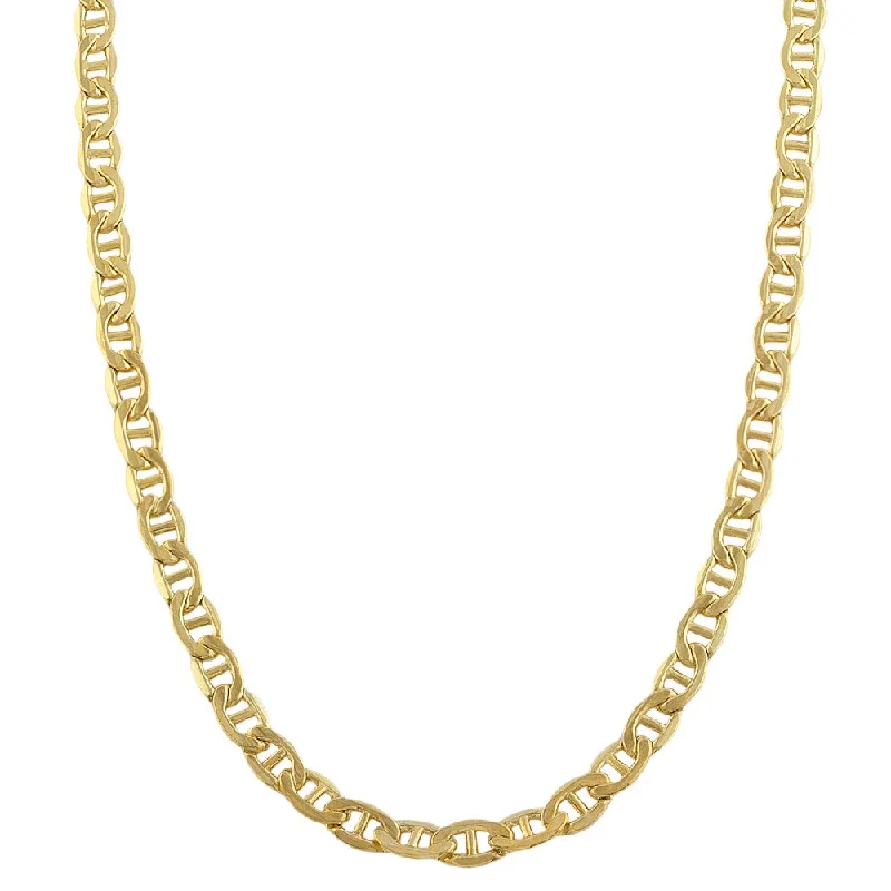 delicate silver necklaces-Fremada 14k Yellow Gold-filled Mariner Link Chain Necklace (18-36 inch)