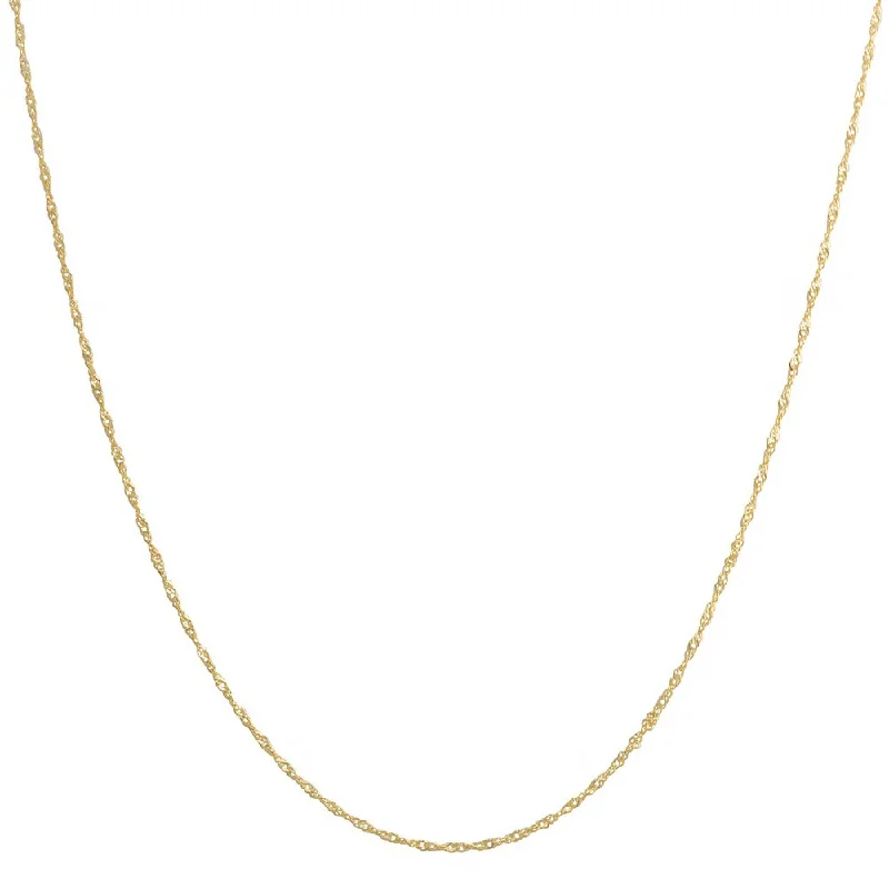 trendy necklaces for women-Fremada 14k Yellow Gold Singapore Chain Necklace