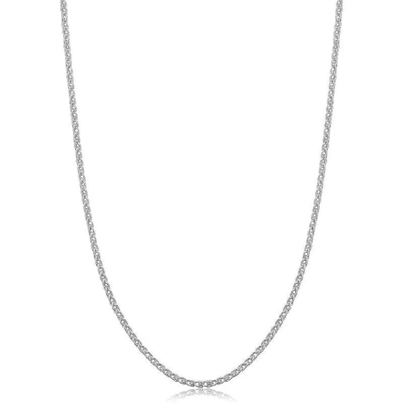 men’s chain necklaces-Fremada Italian Sterling Silver 1.5mm Round Wheat Chain (14-36 Inch)