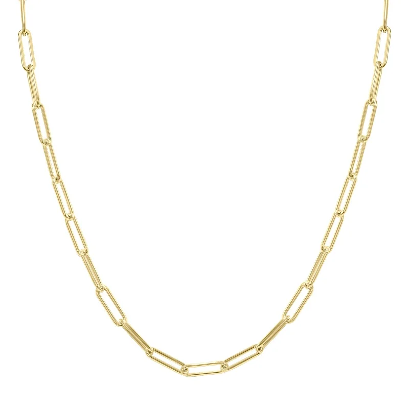 women’s chic necklaces-Marquee Jewels 14K Yellow Gold Filled 4MM Paperclip Chain With Lobster Clasp - 20 inch