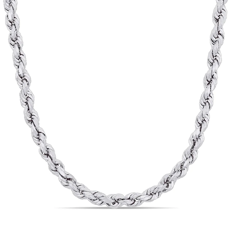 vintage necklaces for women-Miadora Sterling Silver 18-Inch Rope Chain Necklace