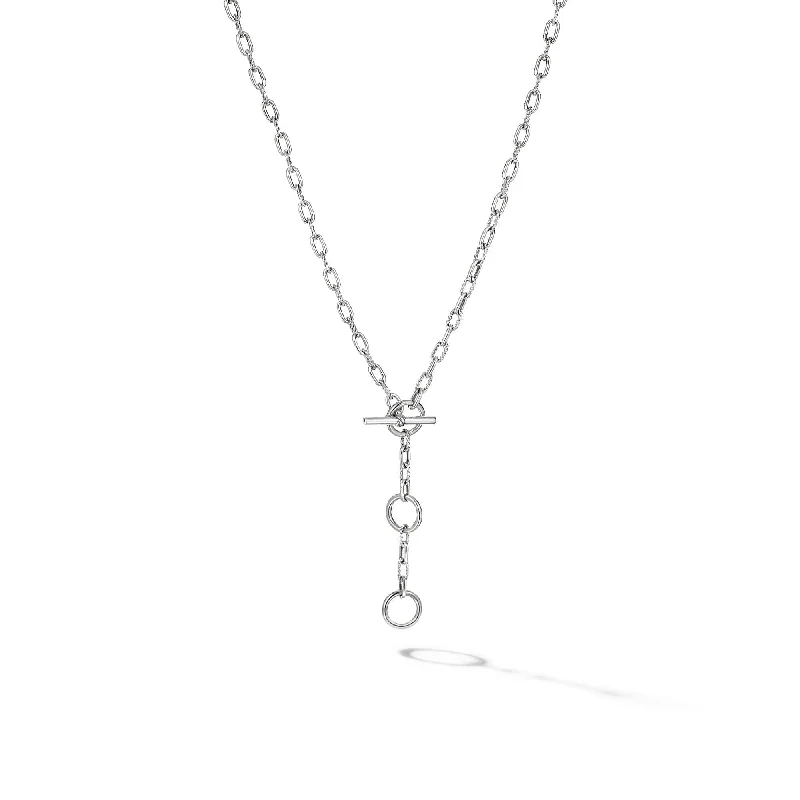 best necklaces for women-DY Madison Three Ring Chain Necklace in Sterling Silver