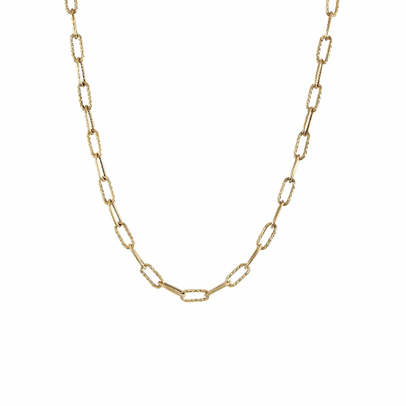 simple gold necklaces-DY Madison Chain Necklace in 18K Yellow Gold