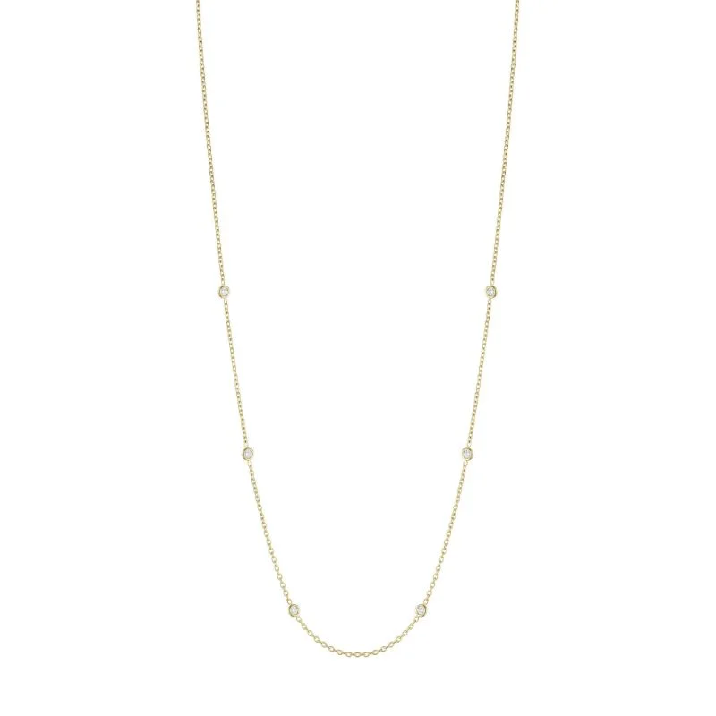 simple silver chain necklaces-Diamond Eyeglass Chain