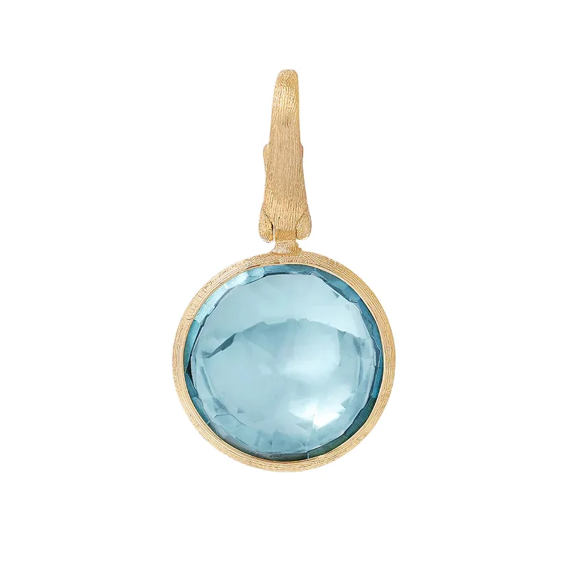 long necklaces for women-Jaipur Color Blue Topaz Pendant