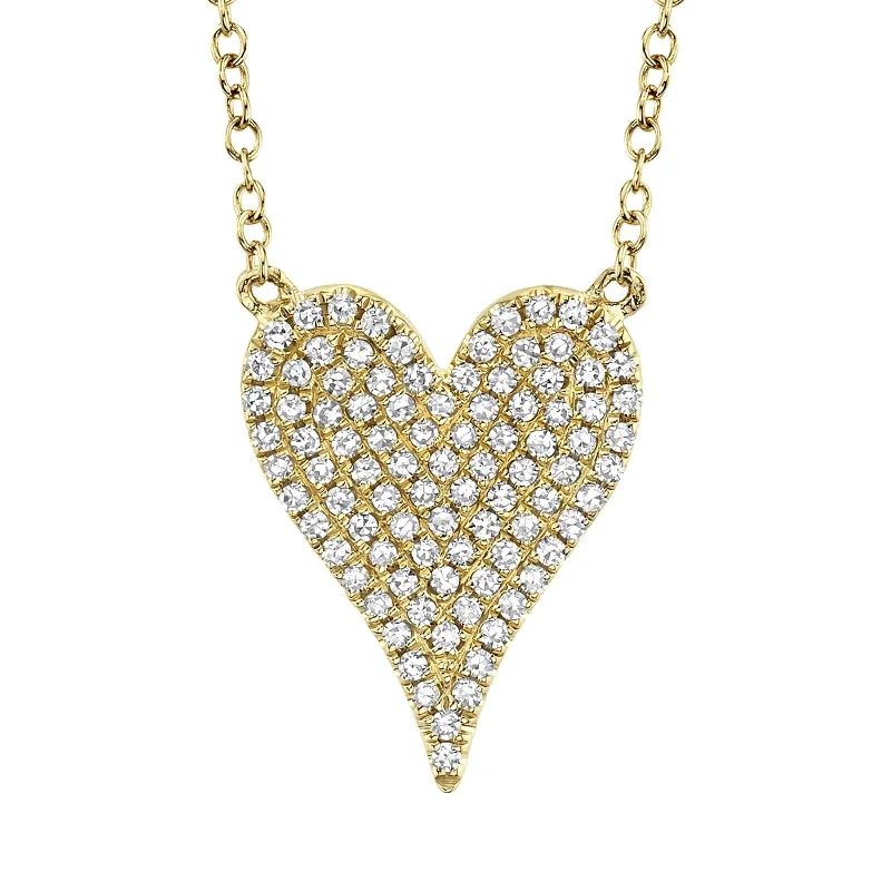 pearl necklaces for women-Medium Diamond Heart Necklace