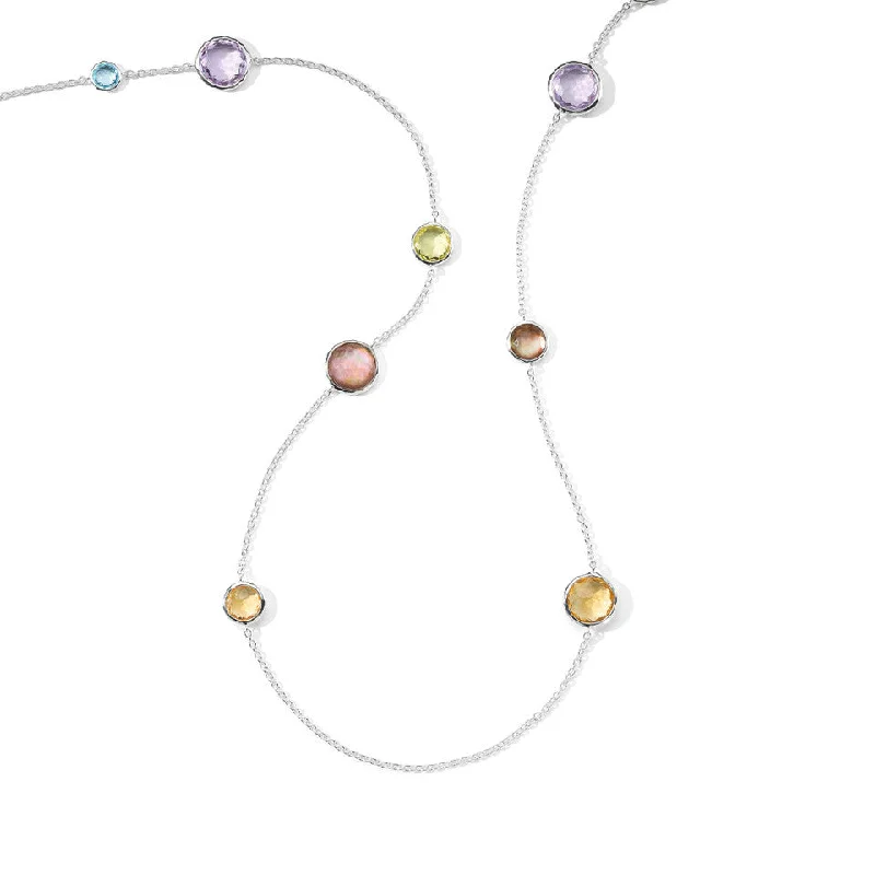 chain necklaces with charms-Rock Candy Sedona Multi-Stone Station Necklace