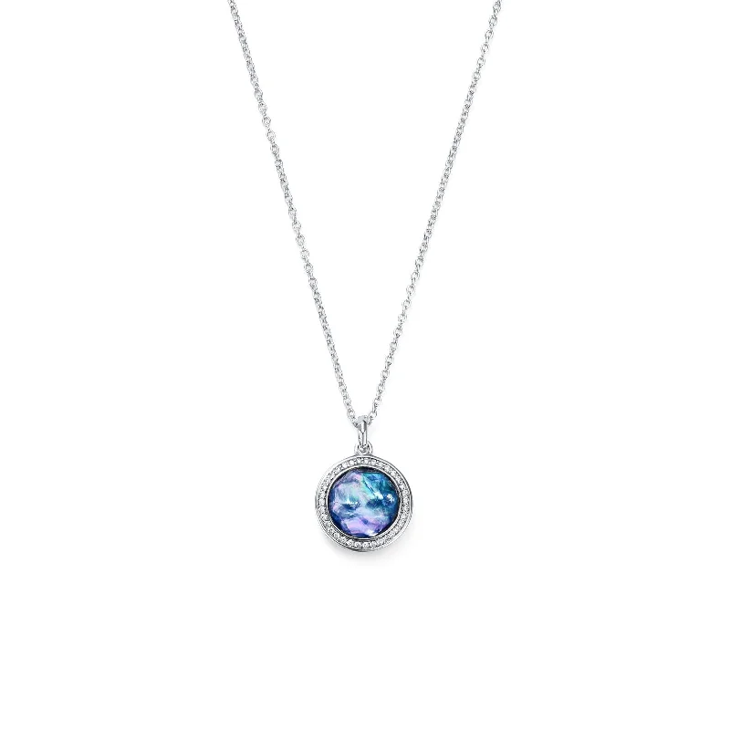 love heart necklaces for women-Mini Pendant Necklace in Eclipse with Diamonds