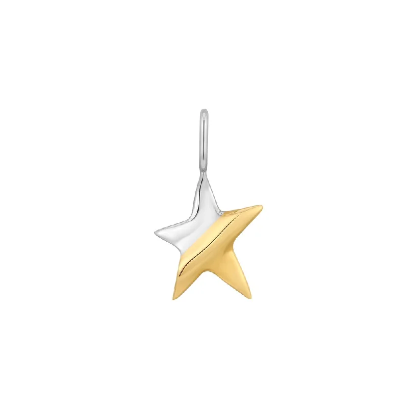 custom pendant necklaces-Two Tone Star Charm by Ania Haie