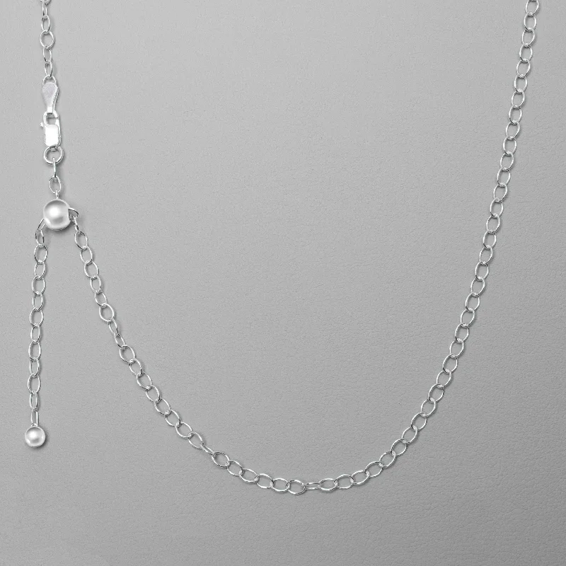 diamond pendant necklaces-Victoria Townsend .925 Sterling Silver Adjustable Rolo Chain Necklace