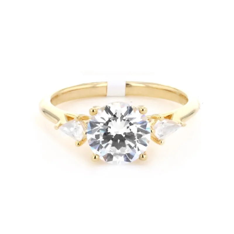 gold engagement ring for women -0.20 ctw Diamond Solitaire Engagement Ring