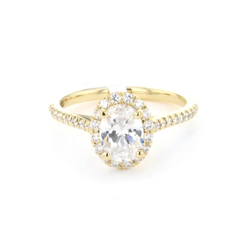 solitaire diamond ring for engagements -0.27 ctw Diamond Halo Engagement Ring