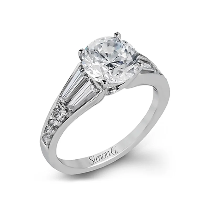 platinum diamond ring for engagement -0.39 ctw Diamond Solitaire Engagement Ring