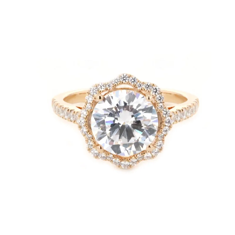 colorful gemstone ring for women -0.44 ctw Diamond Halo Engagement Ring