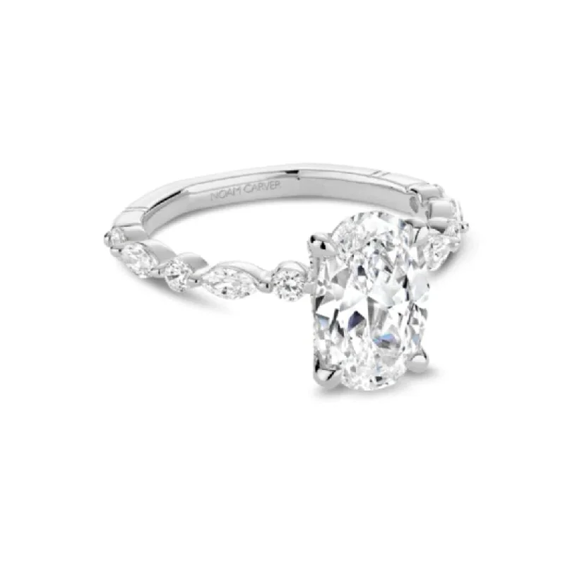 diamond cluster ring for women -0.61 ctw Diamond Hidden Halo Engagement Ring