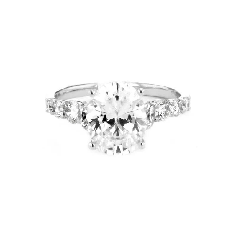 pearl ring for women -0.86 ctw Diamond Solitaire Engagement Ring